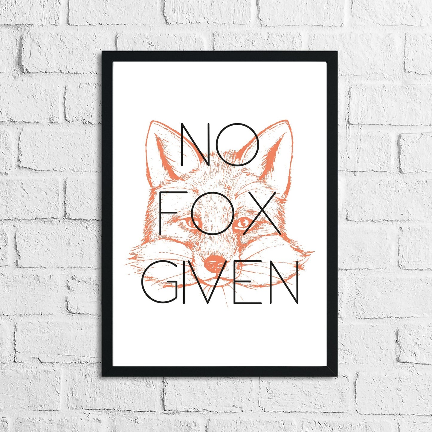No Fox Given Humorous Funny Home Wall Decor Print