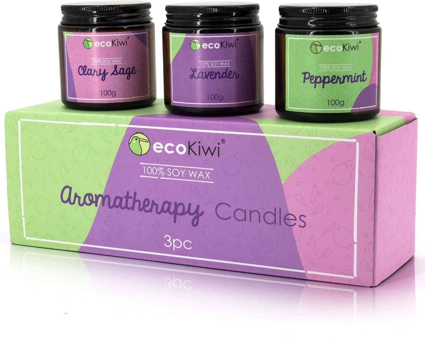 Scented Soy Candle Trio – 18% Essential Oil Content-2