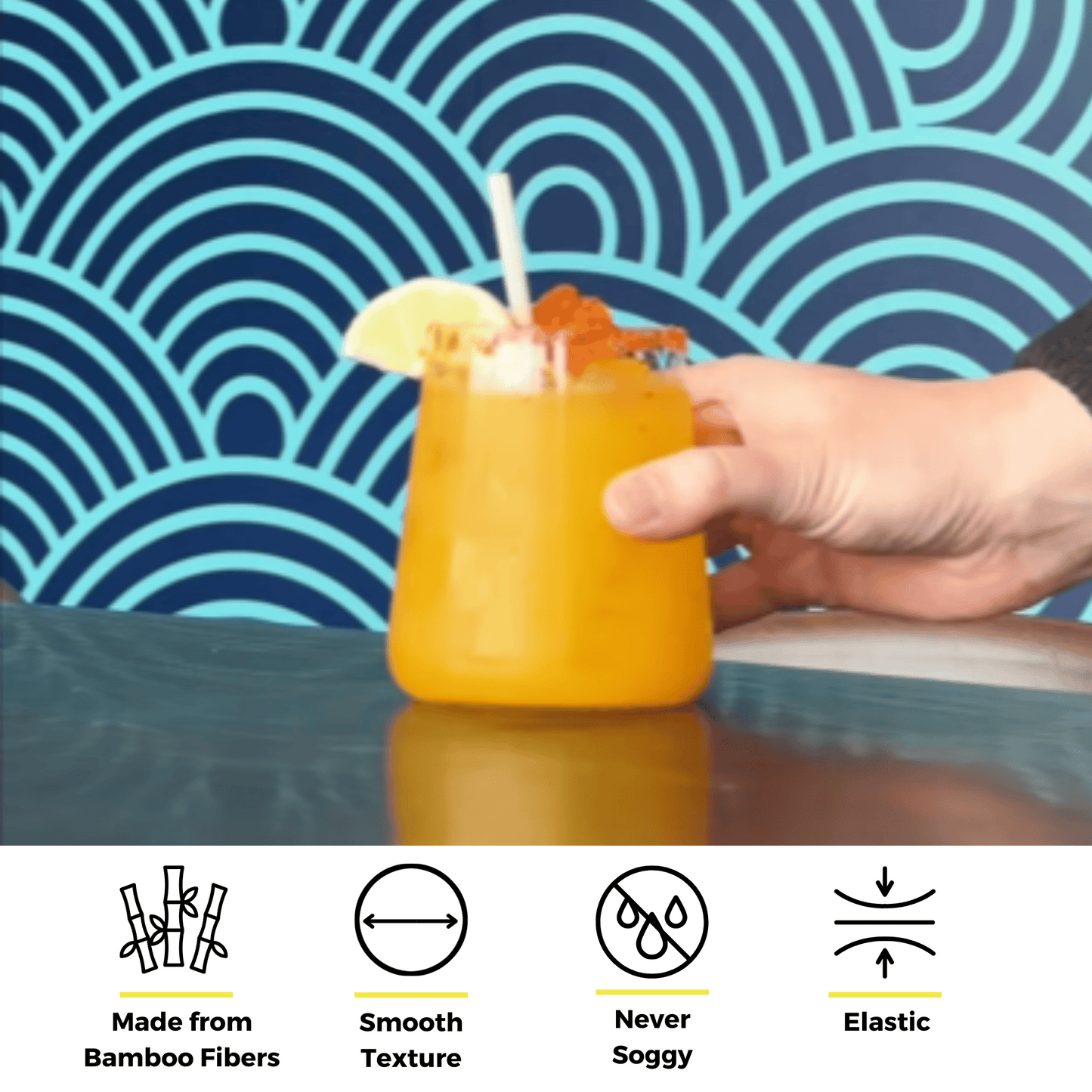 5.5" Bamboo Fiber Straws | 6mm | 25ct.