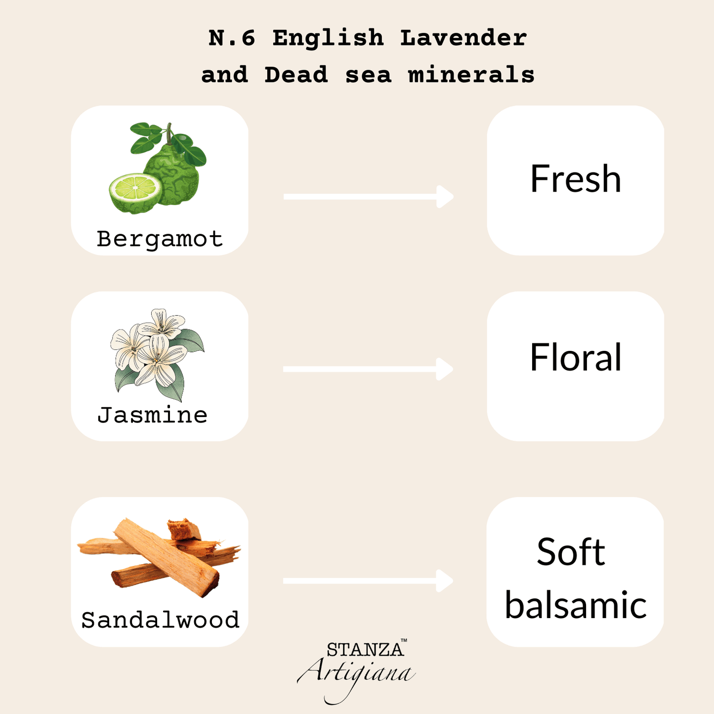 English Lavender and Dead sea minerals candle - N.6 - by STANZA Artigiana